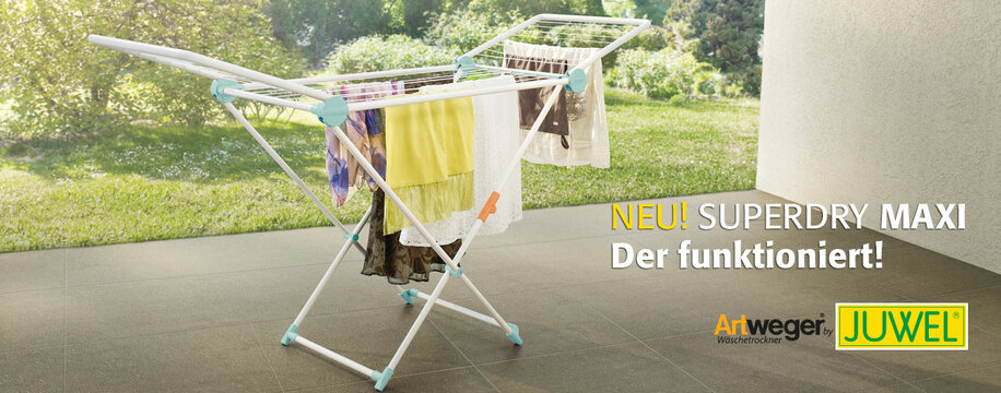 Juwel Superdry Wing Wäscheständer, Trockenlänge 8,8 M, Mint